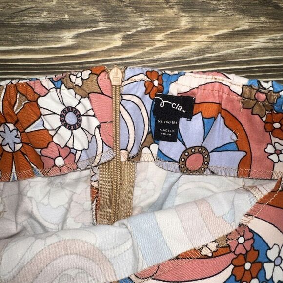 Girls' Notch Skirt - art class Pink Floral X Large. Zipper closer NWT. L - Picture 5 of 5